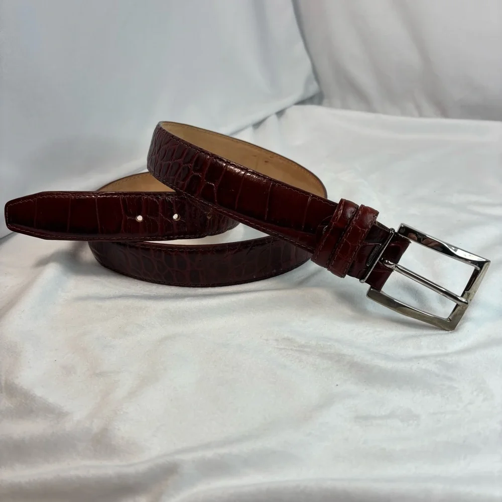VERA PELLE  Real Italian Leather Men's Belt Tan 41